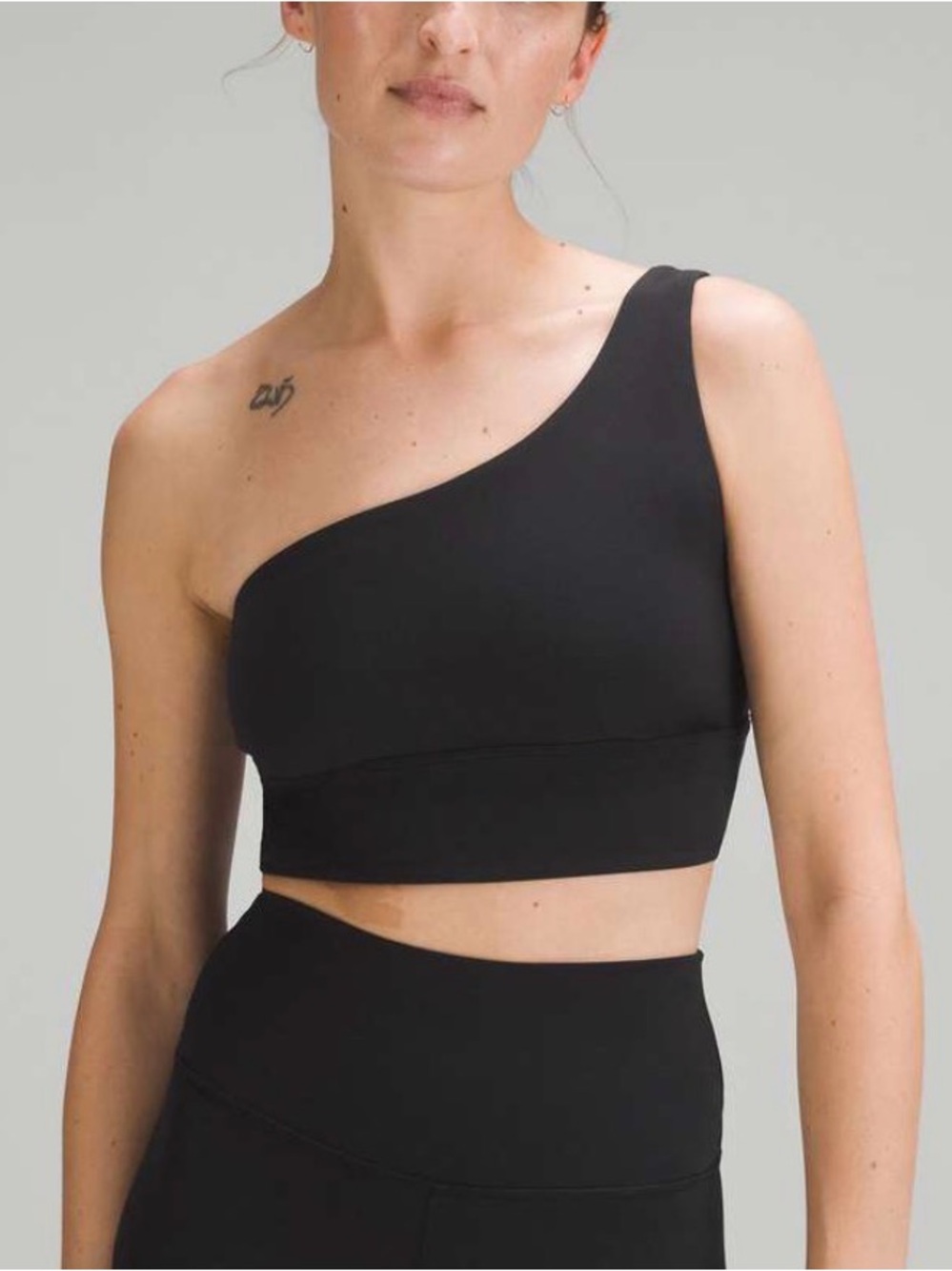 lululemon athletica Black Asymmetric One-Shoulder Sports Bra